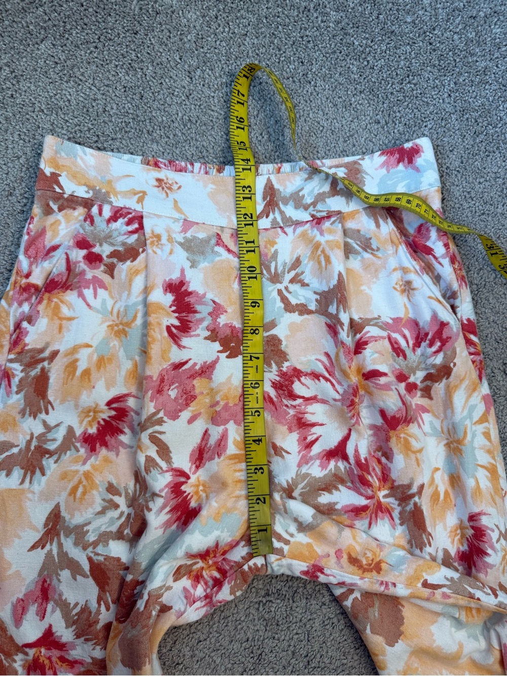 Abercrombie & Fitch Floral Linen Blend Wide Leg Pants M - Picture 8 of 9